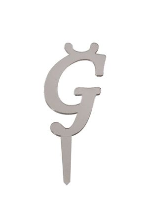 Ğ Harf Aynalı Pleksi Gümüş 8 cm