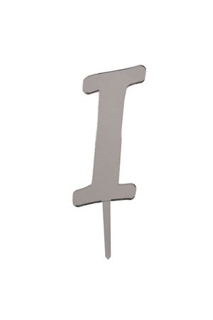 I Harf Aynalı Pleksi Gümüş 8 cm