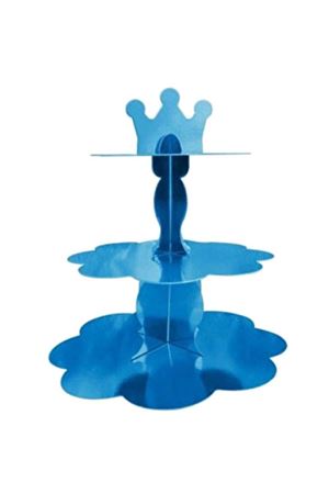 Metalik Kek Standı Mavi