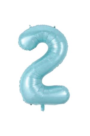 2 Rakam Folyo Balon Mavi 76 cm