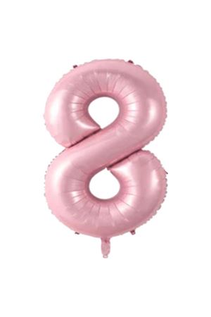 8 Rakam Folyo Balon Pembe 76 cm