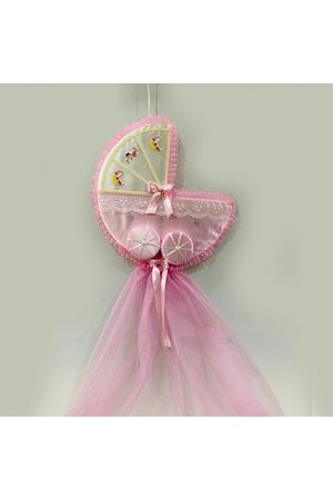 Bebek Kapı Süsü Pusetli Pembe