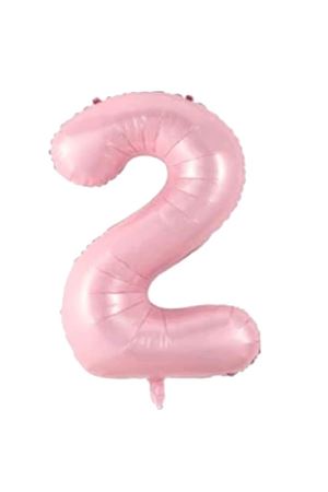 2 Rakam Folyo Balon Pembe 76 cm