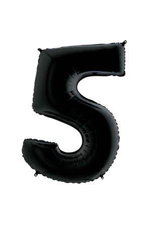 5 Rakam Folyo Balon Siyah 76 cm