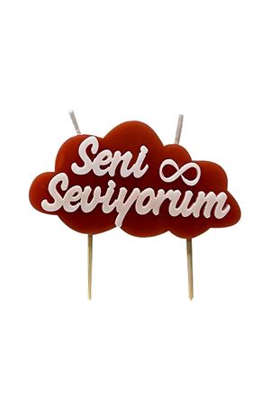 Seni Seviyorum Kırmızı Mum