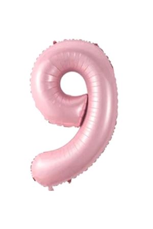 9 Rakam Folyo Balon Pembe 76 cm