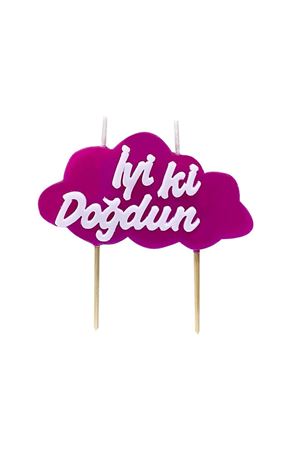 İyi ki Doğdun Mum Pembe