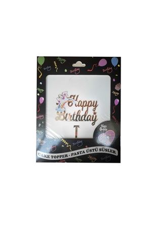 Happy Birthday Unıcorn Pleksi Gold