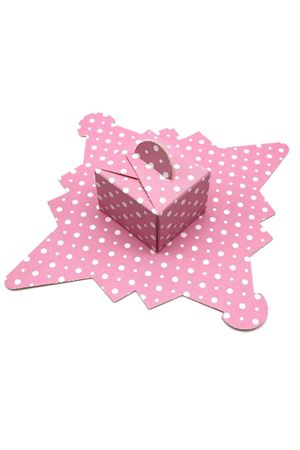 Puantiyeli Lokum Kutusu Pembe 50 Adet