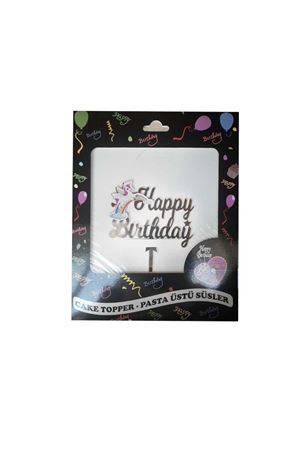 Happy Birthday Unıcorn Pleksi Gümüş