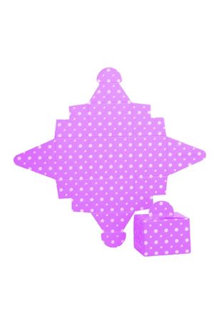 Puantiyeli Lokum Kutusu Lila 50 Adet