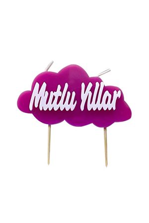Mutlu Yıllar Mum Pembe