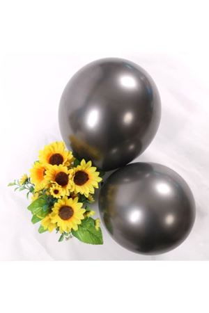 Siyah Renkli Krom Balon 50 Adet