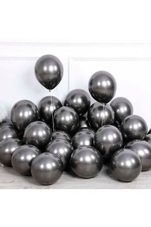 Siyah Renkli Krom Balon 50 Adet