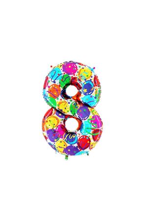 8 Rakam Renkli Folyo Balon Grabo