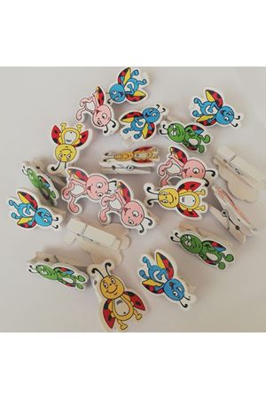 Renkli Uğurböceği Mandal 20 Adet