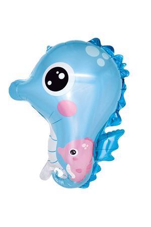 Deniz Atı Folyo Balon Mavi