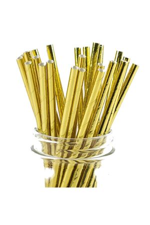 Gold Kağıt Pipet 25 Adet