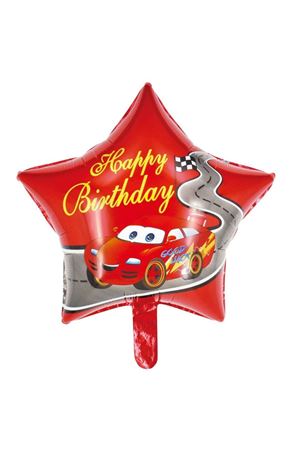 Yıldız Kırmızı Araba Folyo Balon
