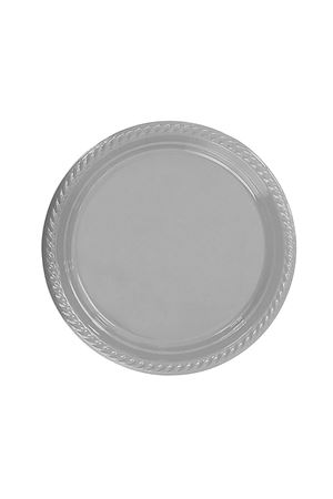 Kullan At Plastik Tabak Gümüş 25 Adet