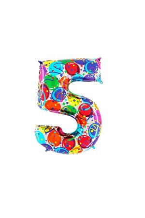5 Rakam Renkli Folyo Balon Grabo