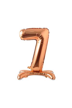 Ayaklı 7 Rakam Bronz Folyo Balon