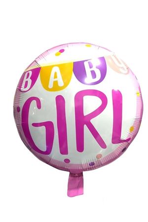 Baby Gırl Yuvarlak Folyo Balon