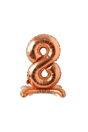 Ayaklı 8 Rakam Bronz Folyo Balon