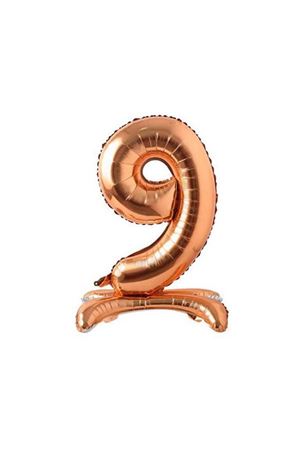 Ayaklı 9 Rakam Bronze Folyo Balon
