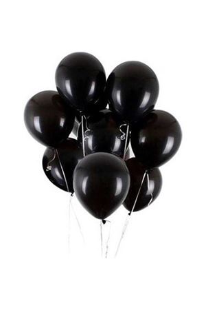 Siyah Metalik Balon 50 Adet