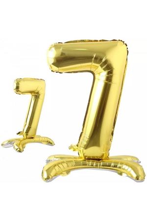 Ayaklı 7 Rakam Gold Folyo Balon