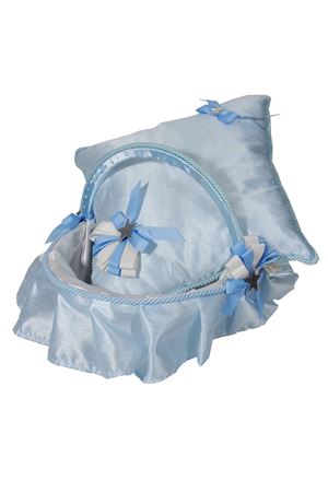 PartiPan Saten Takı Yastığı ve Sepeti Mavi