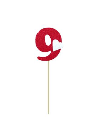 Eva Kalpli 9 Rakamı Kırmızı