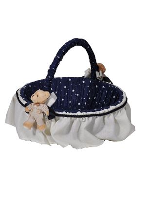 PartiPan Ayıcıklı Takı Yastığı ve Sepeti Mavi