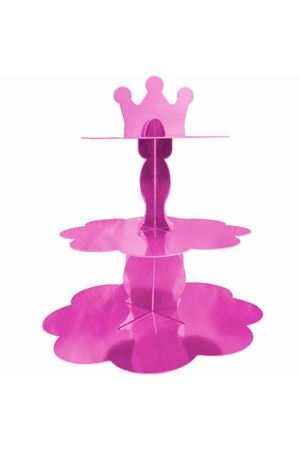 Metalik Kek Standı Fuşya