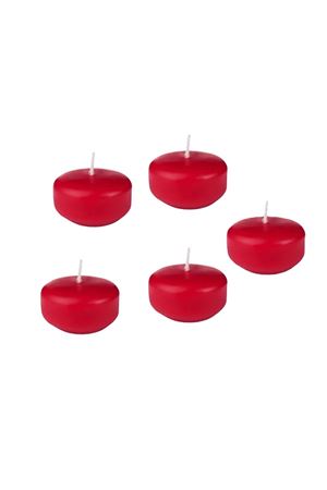 Yüzen Mum Kırmızı 4 cm 12 Adet - PartiPan