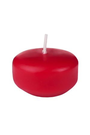 Yüzen Mum Kırmızı 4 cm 12 Adet - PartiPan