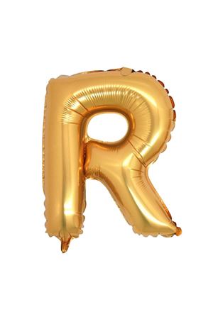 R Harf Altın Folyo Balon 100 cm