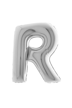R Harf Gümüş Folyo Balon 100 cm