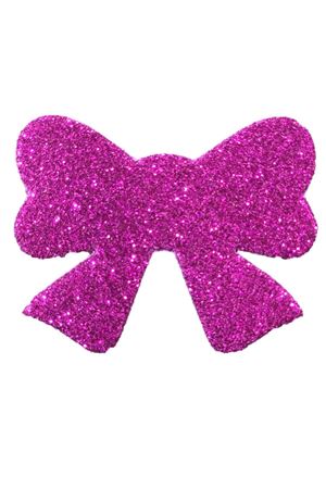 Fuşya Fiyonk Simli Eva Süs 10'lu