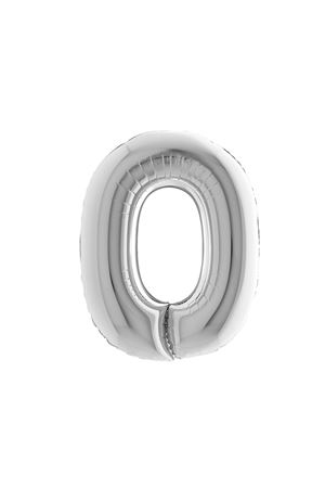O Harf Gümüş Folyo Balon 40 cm