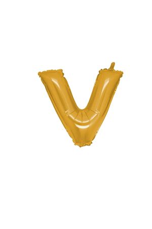 V Harf Altın Folyo Balon 40 cm