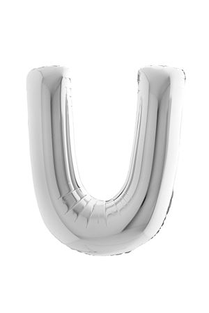 U Harf Gümüş Folyo Balon 100 cm