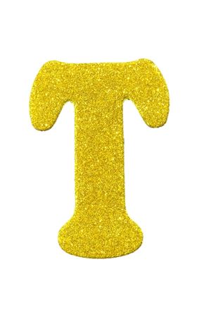 Eva Simli T Harf Altın 12 cm