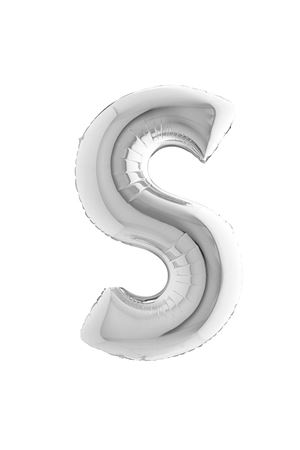 S Harf Gümüş Folyo Balon 100 cm