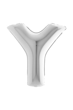 Y Harf Gümüş Folyo Balon 100 cm