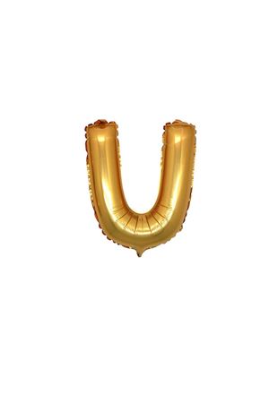 U Harf Altın Folyo Balon 40 cm