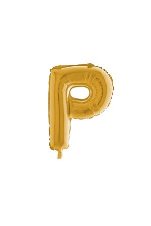 P Harf Altın Folyo Balon 40 cm