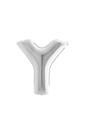 Y Harf Gümüş Folyo Balon 40 cm