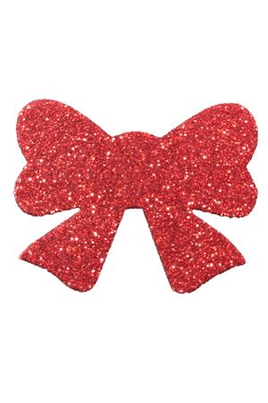 Kırmızı Fiyonk Simli Eva Süs 10'lu